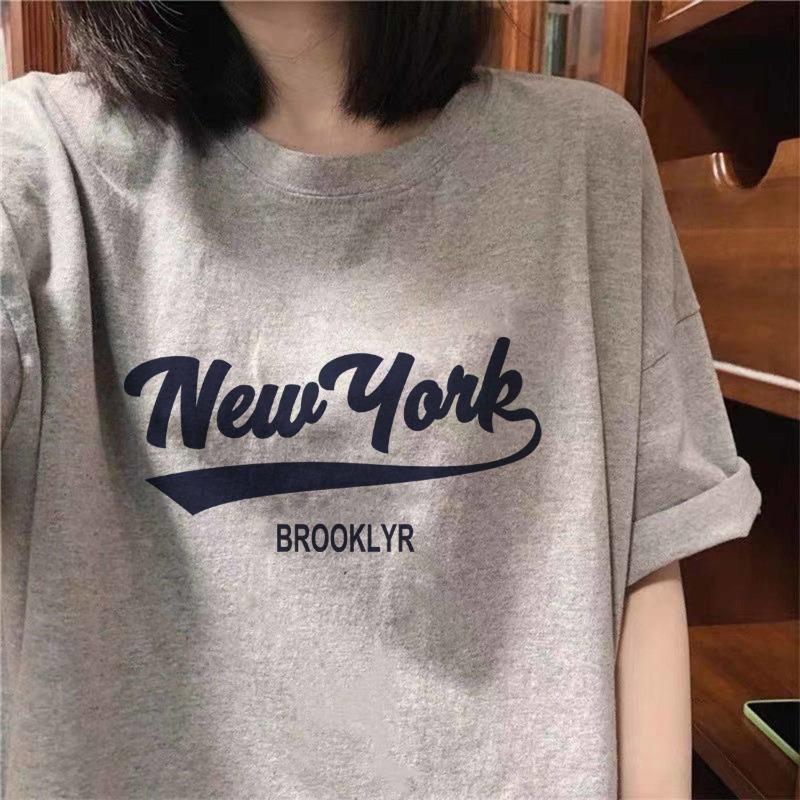 

Футболка с короткими рукавами из хлопка в уличном стиле для женщин, свободные универсальные летние футболки в гонконгском стиле с короткими рукавами и большим размером, женские 4XL