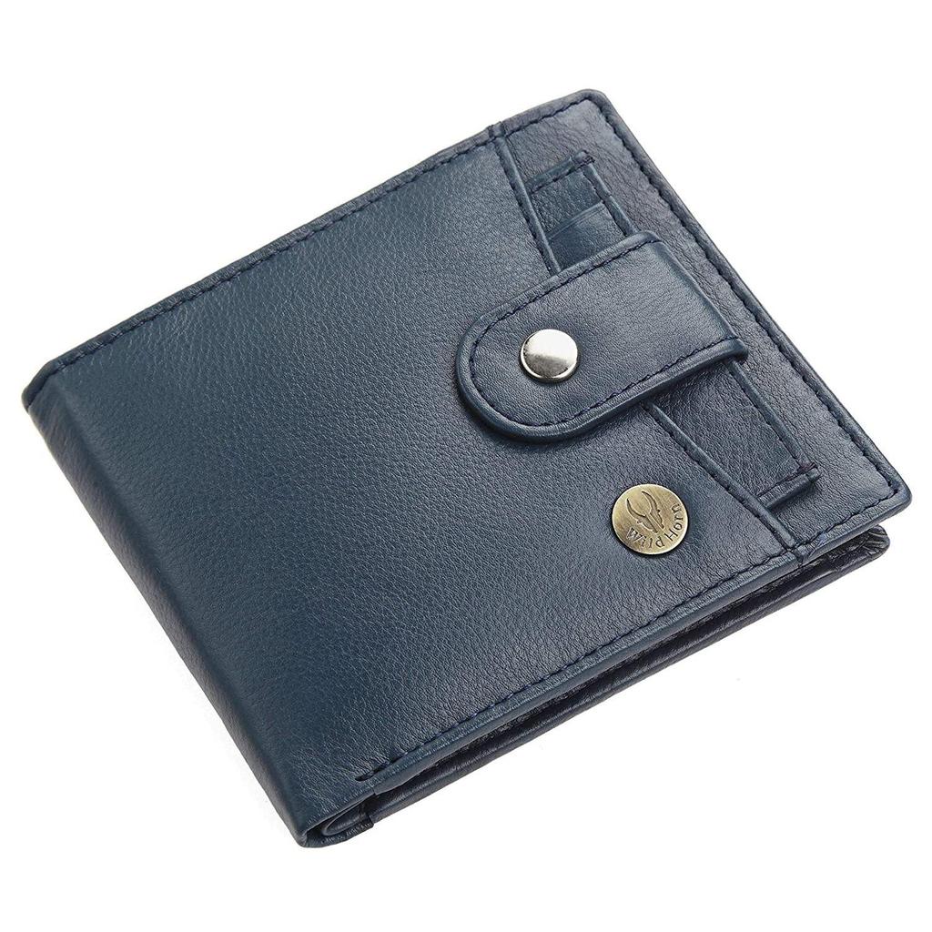 Leather Wallet for Men (Navy)