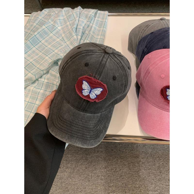 

Ретро Моющаяся Ковбойская Бейсболка с Бантами и Изогнутым Козырьком Бейсболка, Подчеркивающая Лицо, Маленький Солнцезащитный Козырек, Универсальная Мягкая Верхняя Часть (54-60cm)