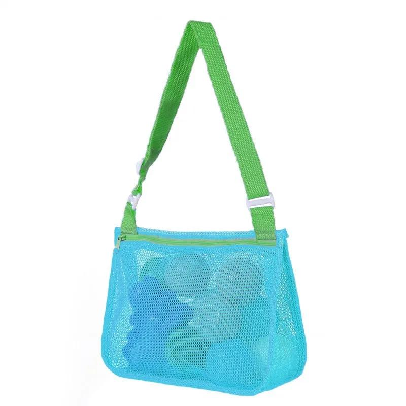 Kids Toy Storage Bag Quick-Dry Mesh Beach Shoulder Bag for Travel & Outdoor Play Breathable Lightweight Beach Bag