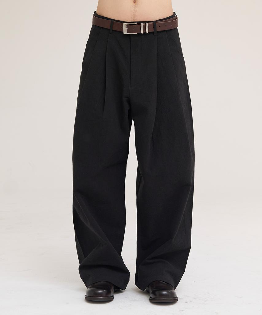 Akesi Harrison Wide Chino Pants_Washed Black