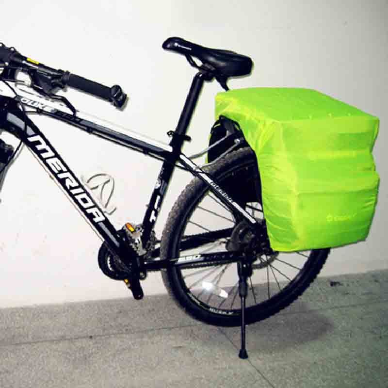 Cycling Bag Rain Cover Bike Rear Tail Bag Rain Covers Waterproof Plastic Rack Bicycle Bags Portable MTB Road Cycling Saddlebags