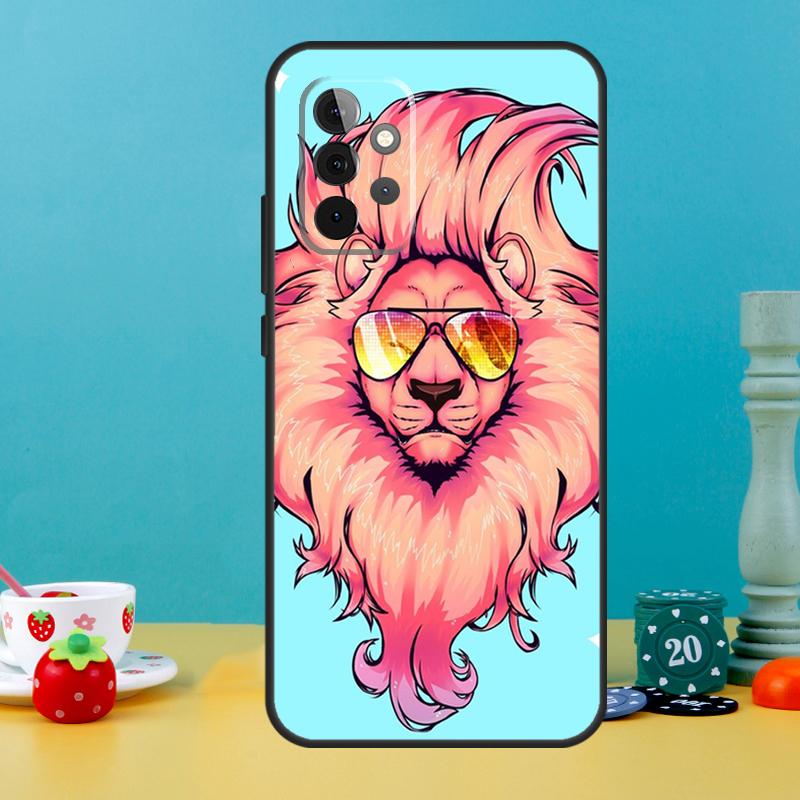 Lion Animal Case For Samsung Galaxy A25 A54 A34 A14 A52 A32 A12 A13 A33 A53 A15 A16 A36 A56 A26 A05 A35 A55