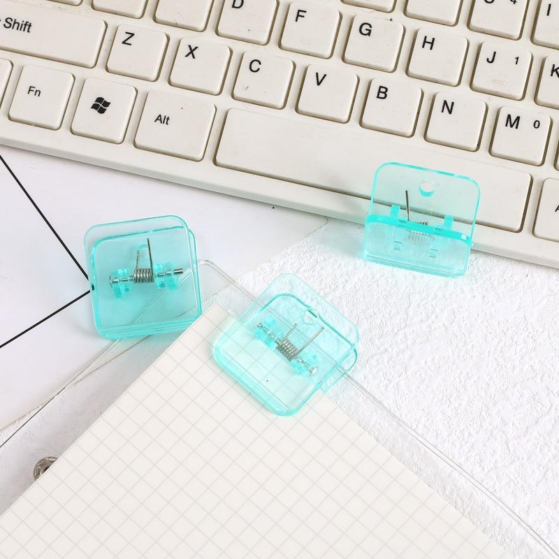 5Pcs PP Clip File Plastic Clip Folder Stationery Colorful Cartoon Acrylic Clamps Ticket Paper Document Office School Clamps Holder