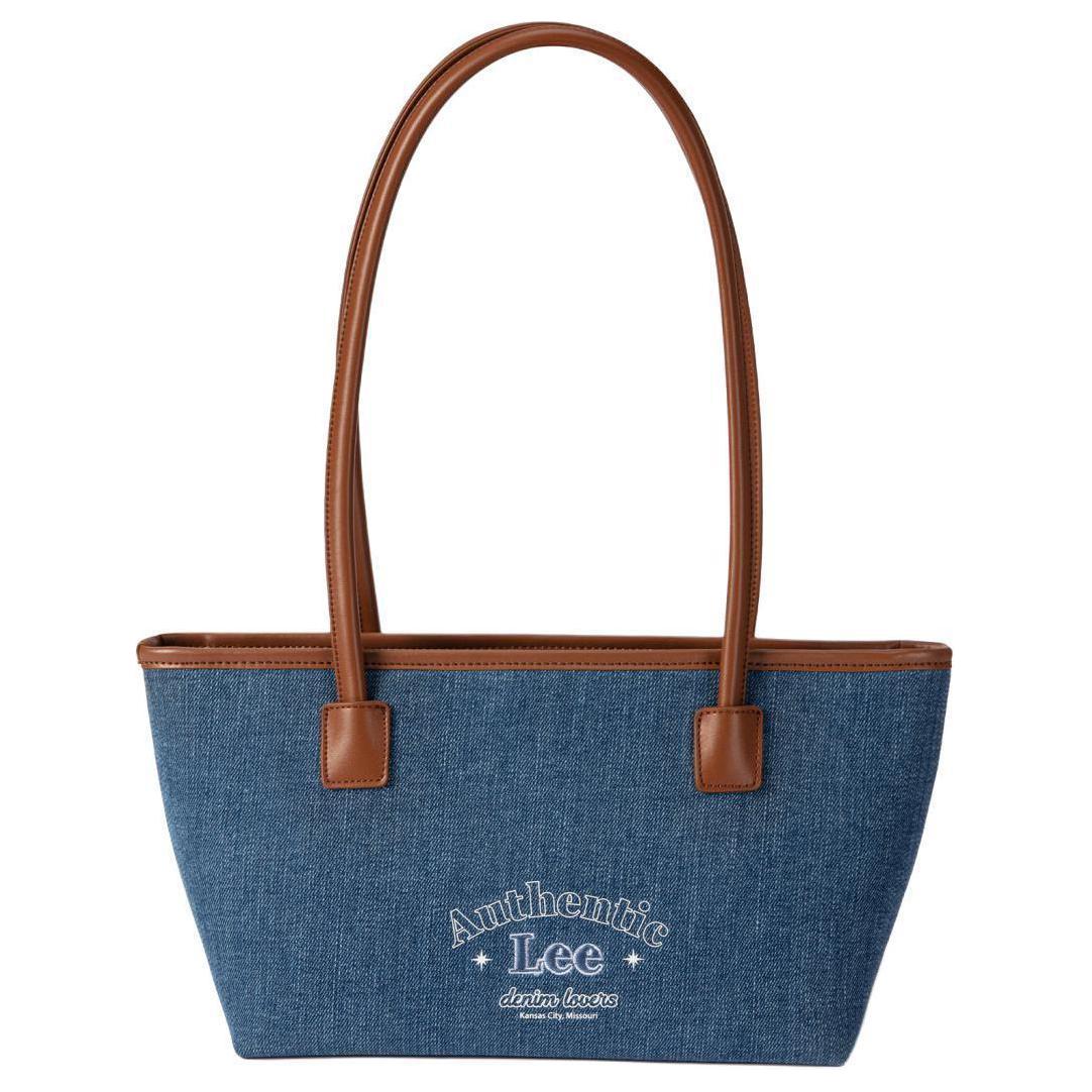 

New Lee Fabric Handbag, Shoulder Bag Regular Women s Ecru/Denim Blue LE240075M-901 28*13*19.5CM