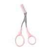 Pink Eyebrow Trimmer Set: Anti-Scratch Razor & Scissors for Beginners