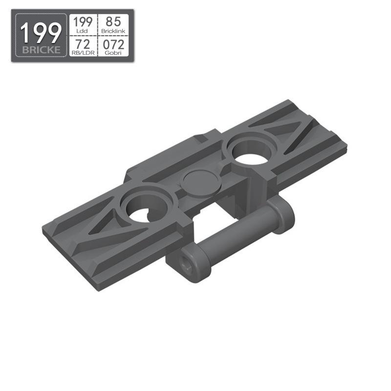 

BRICKE Compatible Large Building Blocks with Track Hinge for Lego Sets 88323, 57518, 89501, Loose Parts 40 pcs темно-сірий
