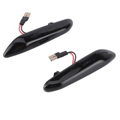 Luz de Intermitente de Guardabarros LED Ámbar 3000K Marcador Lateral Lente Ahumada Compatible con E60 E61 E90 E91 E81 E82 E88 E46 X3 X1