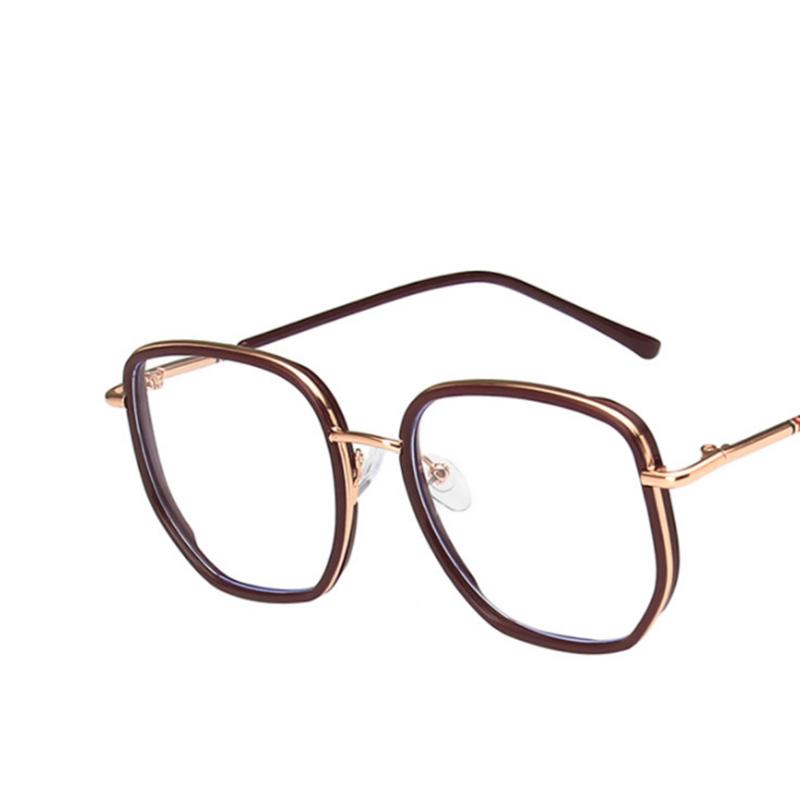 Irregular Big Frame High Performance Clear Eyeglasses Oversize Fashion Myopia Nerd Spectacles -0.5 -1.0 -2.0 -3.0 -4.0 to -6.0