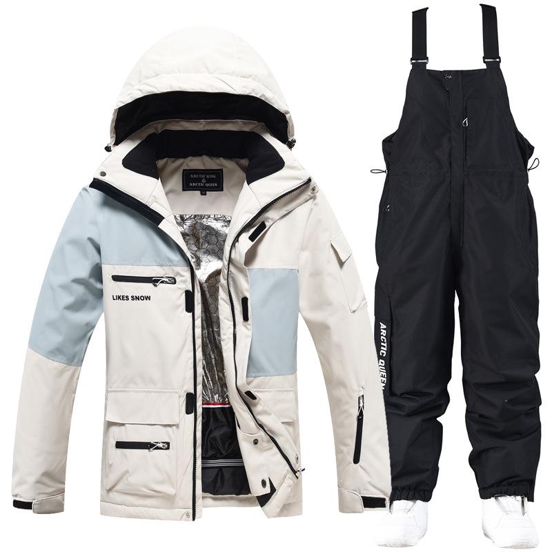 Unisex Winter Ski Suit: Jacket & Pants Set for Outdoor Skiing & Snowboarding