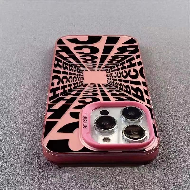 Trendy Laser-Cut Letter Phone16Pro Case: Fits 14/13, 12, 11, XsMax - Durable and Stylish