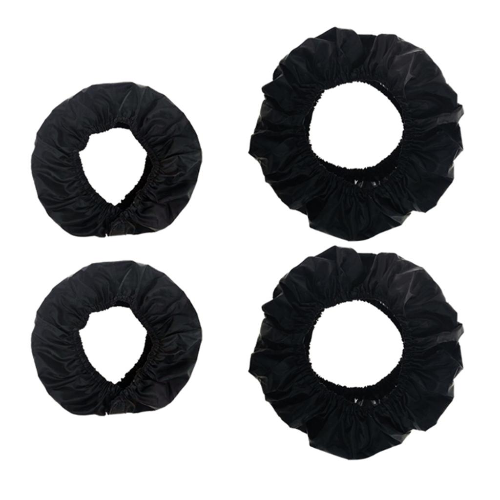 Set of 4pcs Strollers Wheel Protectors Sleeve for Baby Pushchairs Non Slip Wheel Protetive Cover Dustproof Black Case