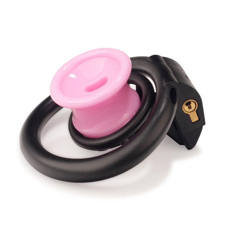 Negative Chastity Cage for Sissy Sex Toys with 4 Size Cock Rings Pink/Black/White Bdsm Penis Lock Adult Toys for Men
