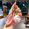 Creative Cartoon Teacup Kt Cat Keychain Hello Kitty Cute Pendant Schoolbag Pendant Girl Student Pendant
