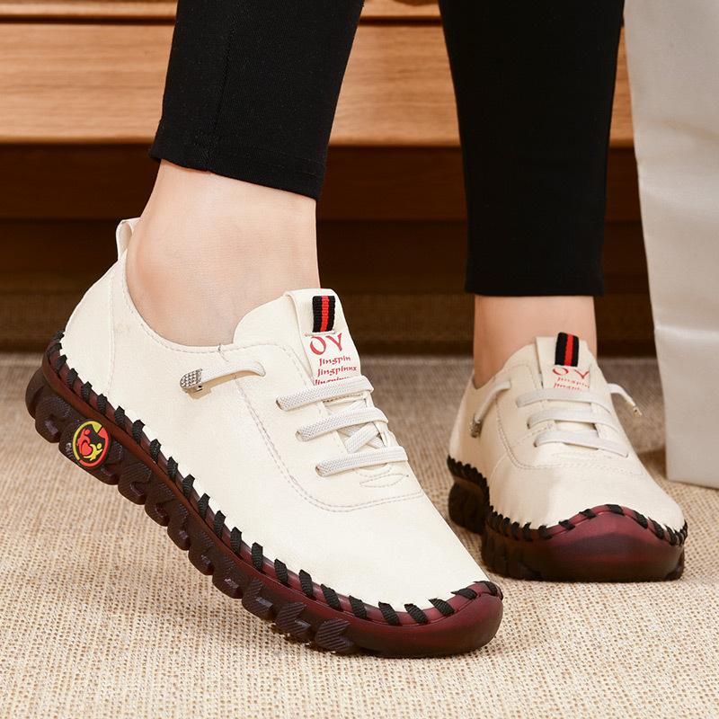 Hand-stitched Beef Tendon Soft-soled Mother Shoes Autumn and Winter Flat-soled Single Shoes Casual Shoes