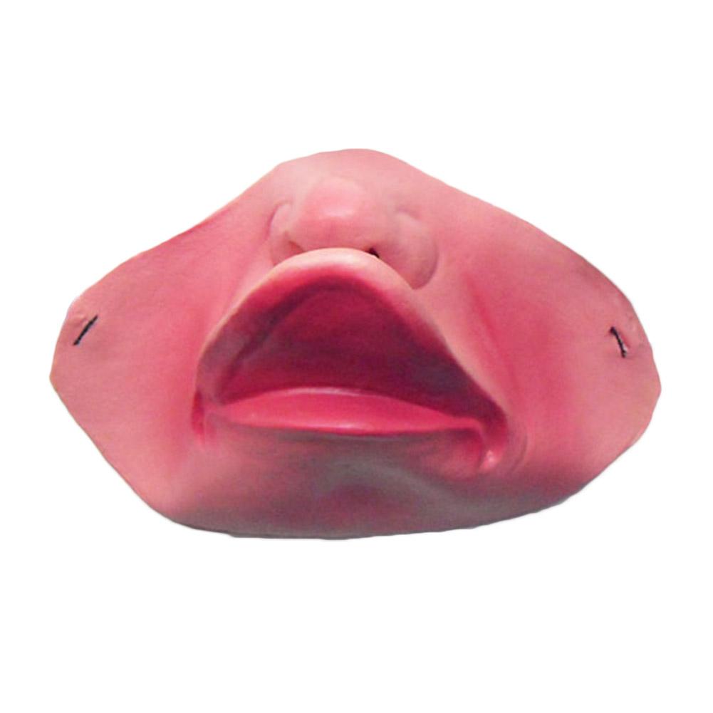 Half-Face Clown Mask - Funny Latex Party Costume Mask Unique Eye-Catching Design Perfect Photo Prop Half-Face Clown Mask