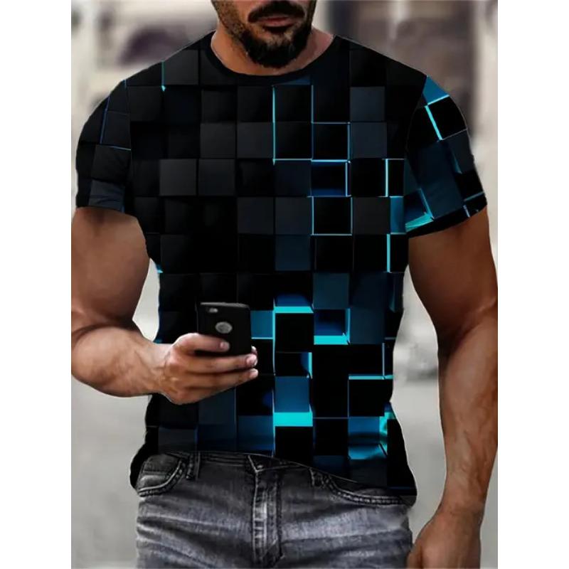 Fashion 3D Print Men Short Sleeve Round Neck T-Shirt Plus Size Tee Summer Casual Tshirts