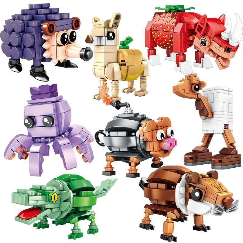 

New 4pcs Italian Brainrot Bricks Tung Tung Sahur Figures Tralalero Tralala Building Blocks Toys for Boys and Girl Birthday Gifts