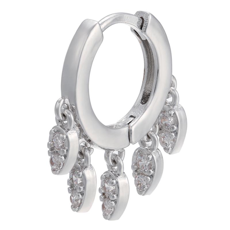 ZHUKOU gold small drop earrings CZ crystal small hoop earrings for women trend fashion earrings model:VE321
