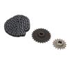 T8F 17T Front Sprocket with T8F Rear Sprocket T8F 116 Link Chain for Ty Rod 33cc 43cc 49cc Go Kart