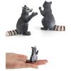 Animal Model Simulated Detailed PVC Forest Animal Raccoon Model for Kids
