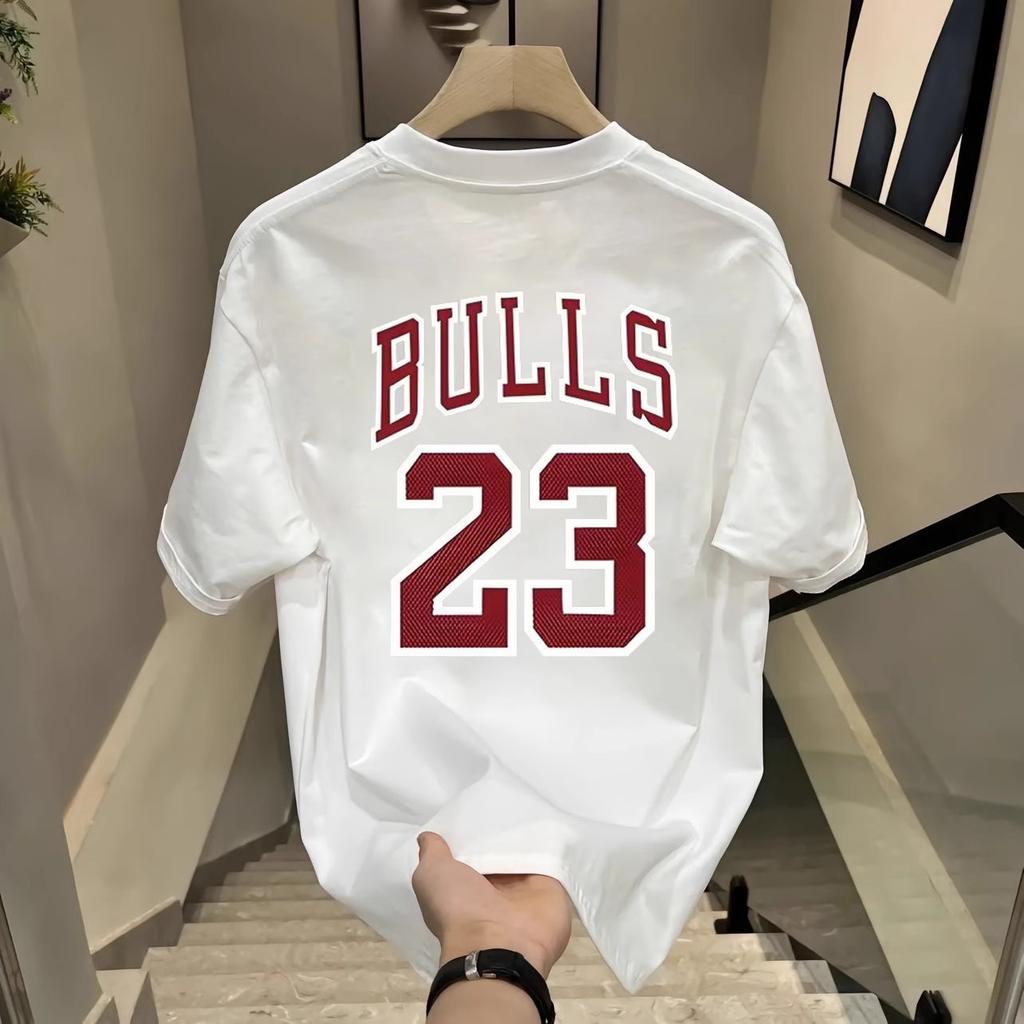 Heavy Short-Sleeved 100% Pure Cotton T-Shirt Men'S Loose And Versatile Casual Half-Sleeved Couple'S Clothes T-Shirt