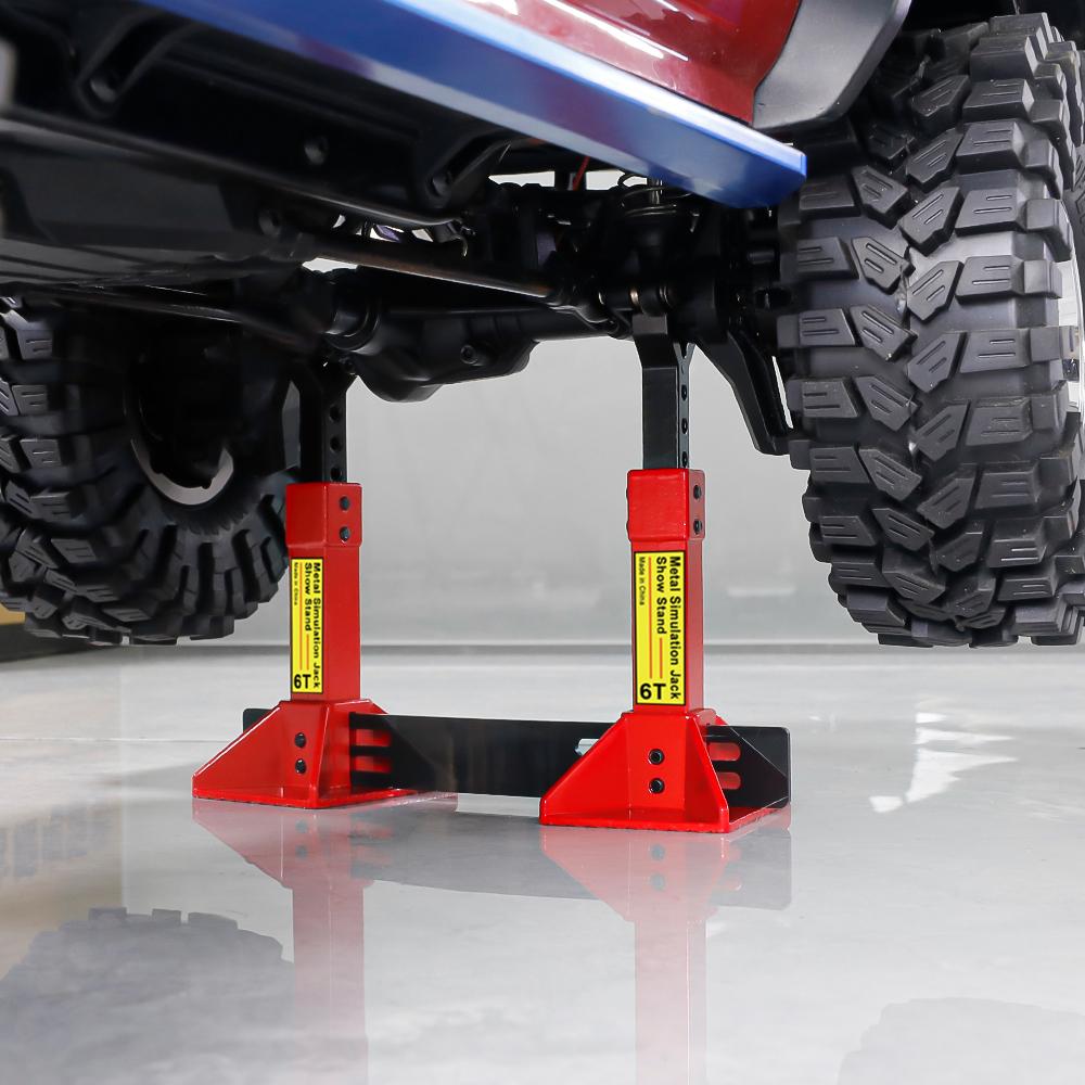 Simulation Metal Height Adjustable Jack RC Car Holder Stand Decoration for 1/8 1/10 RC Crawler Axial SCX10 Traxxas TRX4 D90