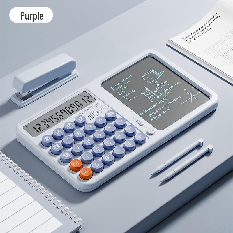 Voice-Activated Handwriting Tablet: Multifunction Desktop Calculator & Memo Pad with Large Screen