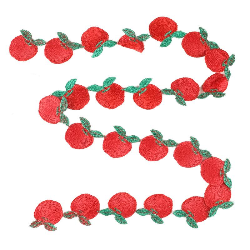 Computer Embroidery Cartoon Fruit Butterfly Lace Petal Hand Account Diy Clothing Accessories Water Soluble Embroidery Ribbon Cloth Sticker