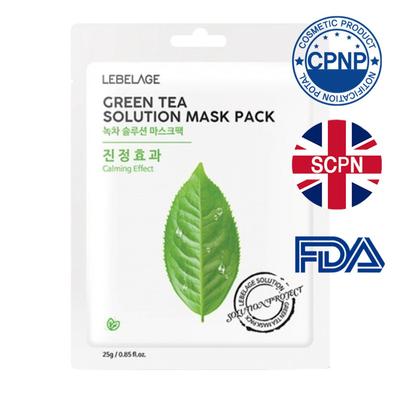 10 feuilles par paquet Pack de masques au thé vert (10 feuilles) – Masques Visage Hydratants et Apaisants