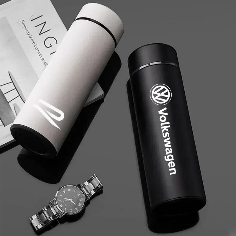 VW Car Vacuum Cup 304 Stainless Steel 500ML Thermos Mug For Volkswagen GTI Polo Golf Arteon Tiguan Touareg CC Amarok ID.3 ID.4 Ze9