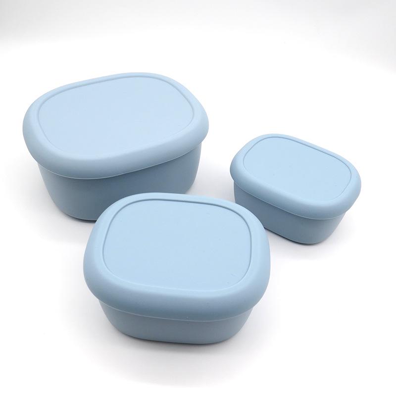 Food-Grade Silicone Microwaveable Bento Box - High-Temperature Resistant & Fresh-Keeping