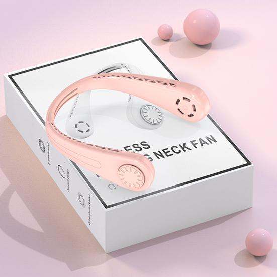 Portable Neck Fan Mini Leafless Ultra Quiet 360 Degree Cool Fans 3 Gear Wind Speeds USB Rechargeable Hands-Free Outdoor Sport Cooling Tools