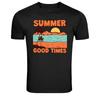 Summer Good Times Beach Sunset Palm Trees Graphic T Shirt