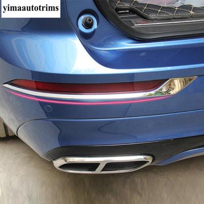 For VOLVO XC60 2018 - 2024 Car Rear Fog Lights Lamps Eyelid Eyebrow Strip Decoration Cover Trim ABS Chrome Accessories Exterior