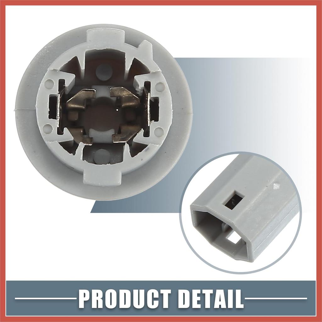 ACROPIX License Plate and Rear Side Marker Light Bulb Socket Connector 90075-99011 for Toyota RAV4 16-18 for Toyota Prius 04-15 Plastic Gray Car
