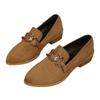 New Large-sized Pointed-toe Low-heeled Single Shoes for Women Thick-heeled One-foot Fashion Loafers