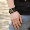 Scandinavian Punk Leather Cuff Bracelet Nordic Amulet Gothic Wristband for Men Stylish Fashion Jewelry Accessory