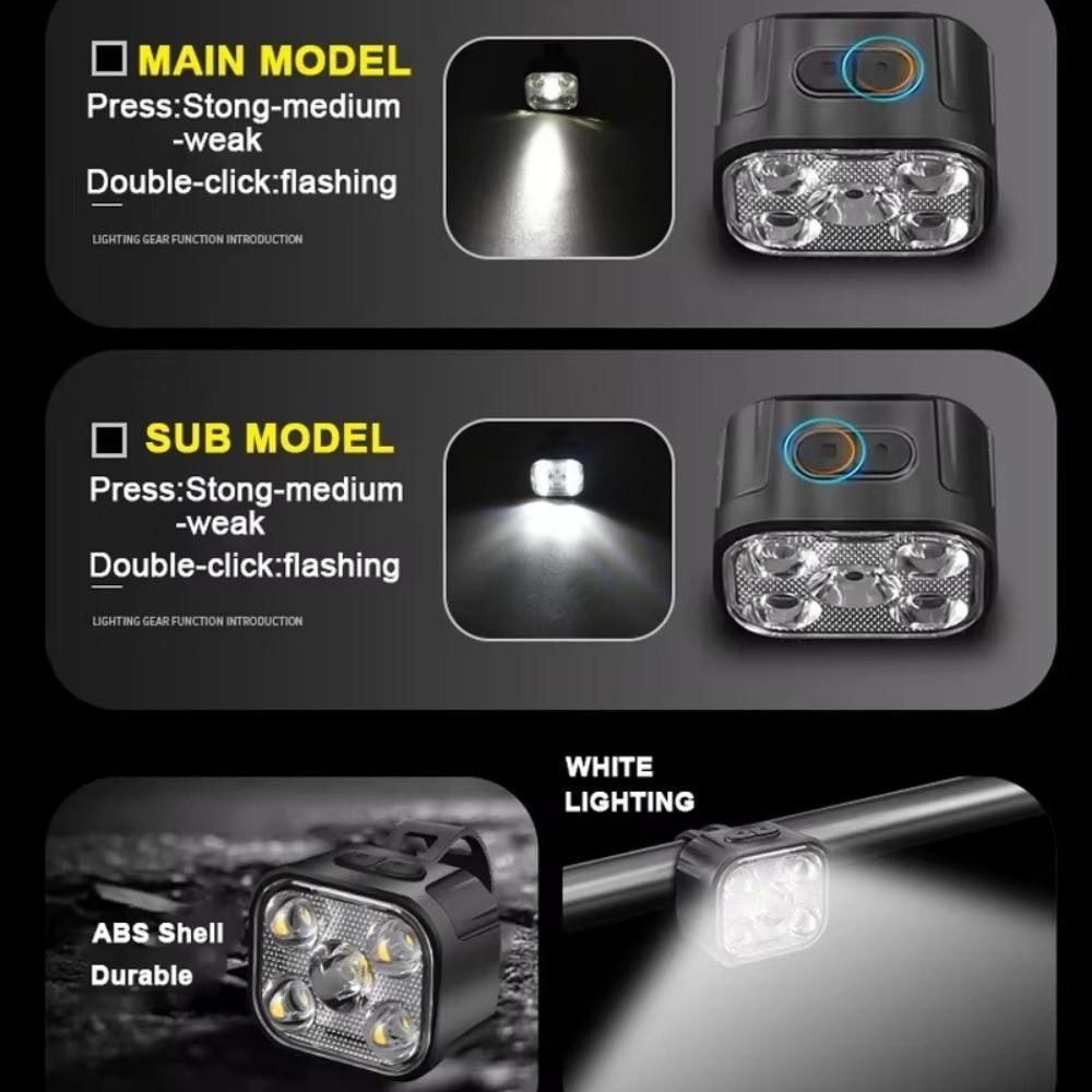 Multiple Brightness Modes LED Bike Light Combo Night Commuting Cycling