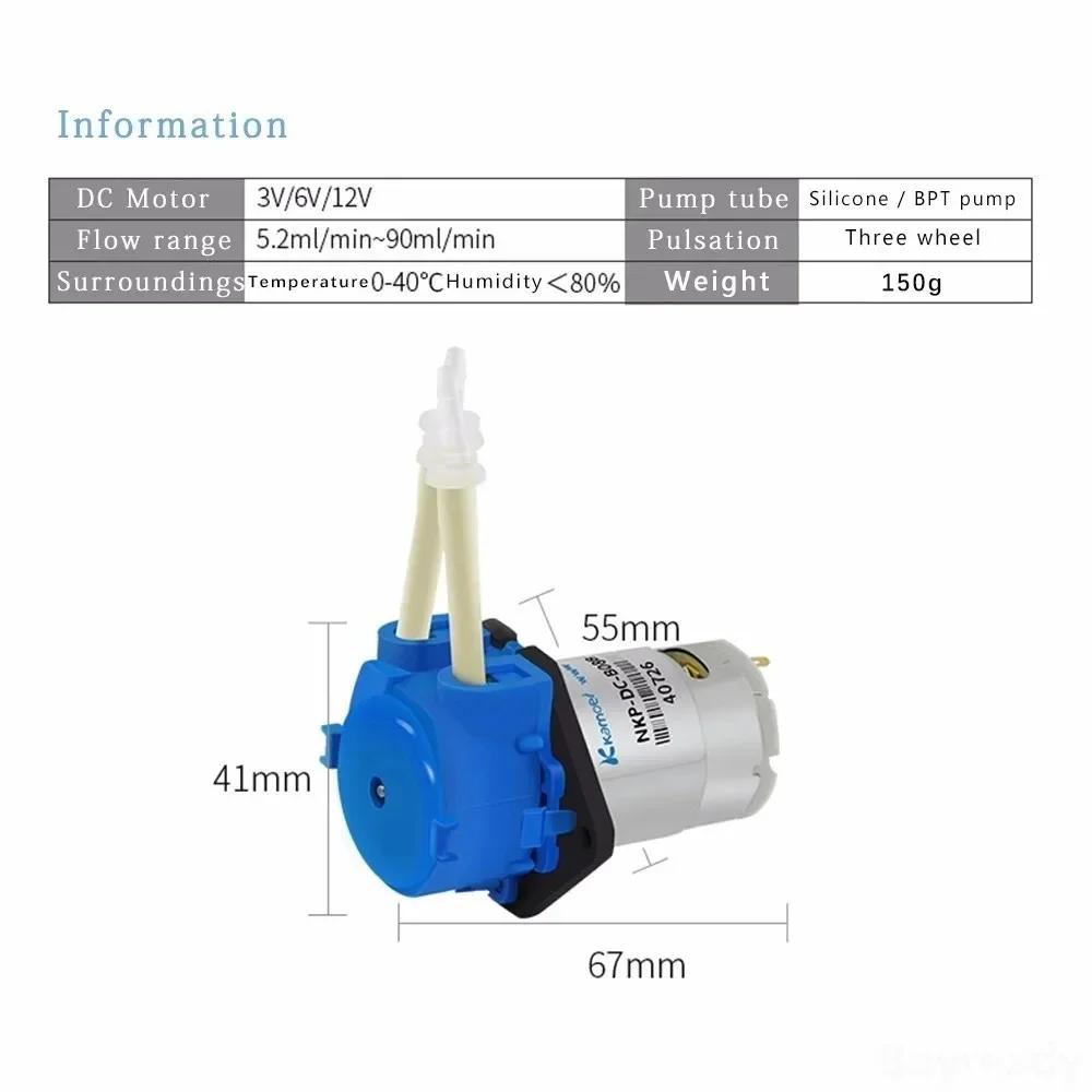 12V 24V Peristaltic Dosing Pump with Connector for Arduino Aquarium Lab DIY Liquids Motor Tool