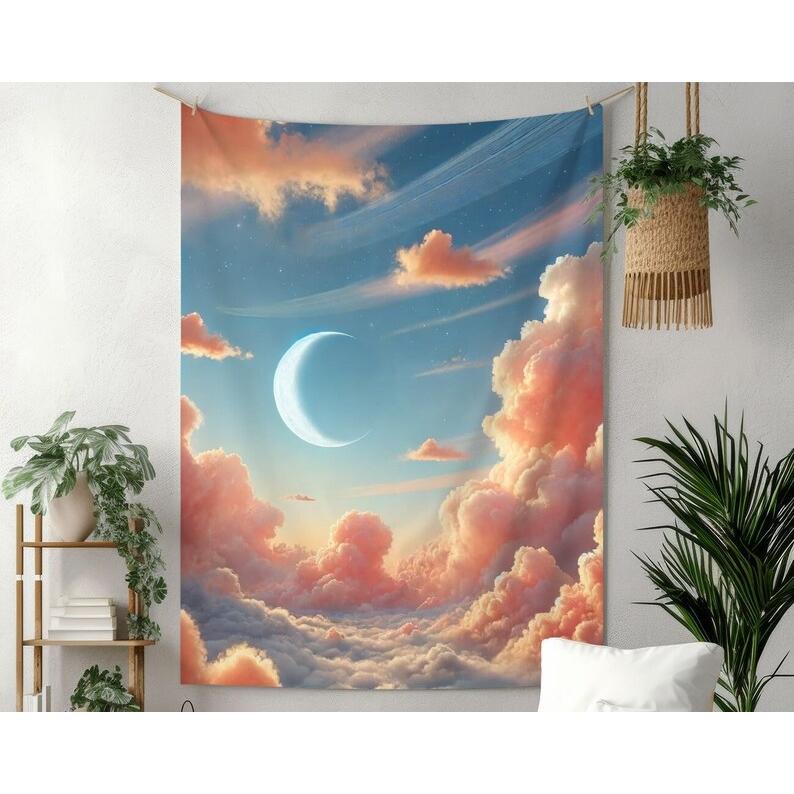 Dreamy Cloud Scenery tapestry 75x100 чёрный