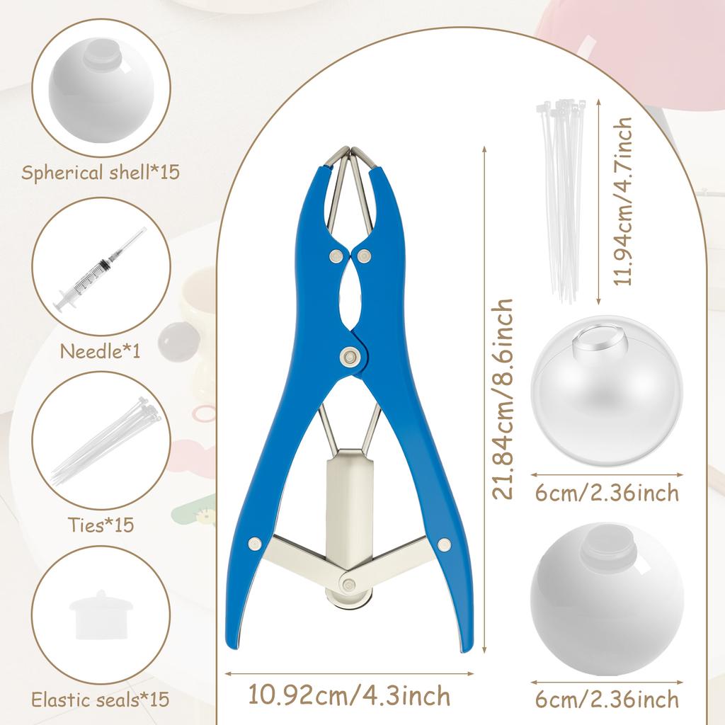 15 Pcs DIY Stress Ball Kit Blank Pressure Balls Skins DIY Kits with Expander Tool Make Your Own Stress Toys for Adults Beginners