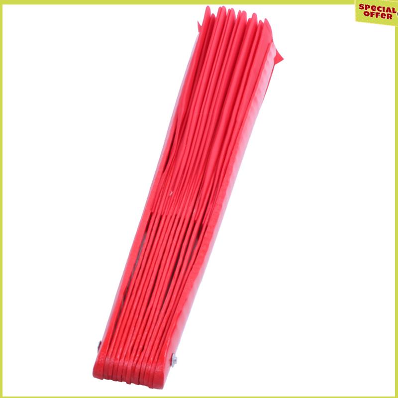 A34R 6X Bamboo Structure Of Kung Fu Tai Chi Wushu Martial Arts Hand Fan Red