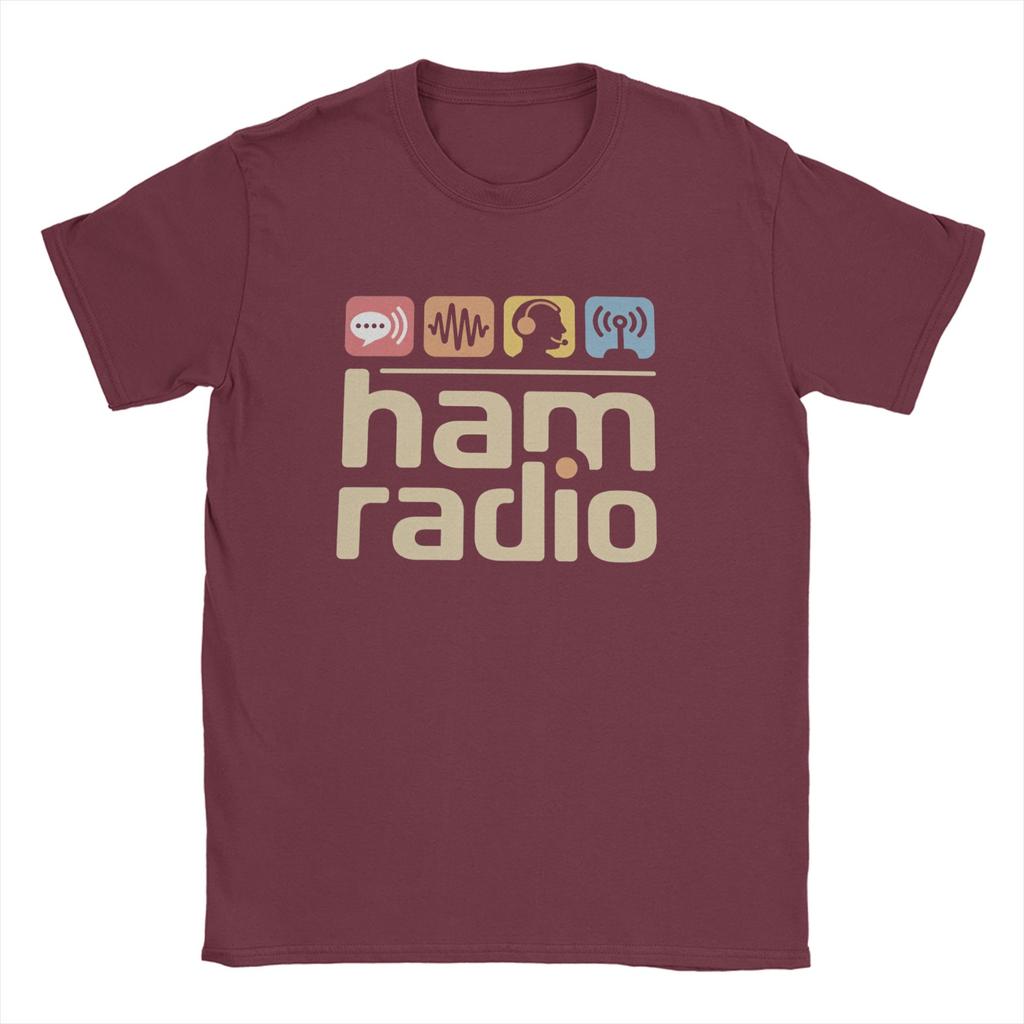 Herren Ham Radio Operator Amateurfunk T-Shirts Reine Baumwolle Kleidung Lustige Kurzarm Rundhals T-Shirts Übergrößen T-Shirts