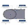 Heavy-Duty Square Ductile Iron Manhole Cover