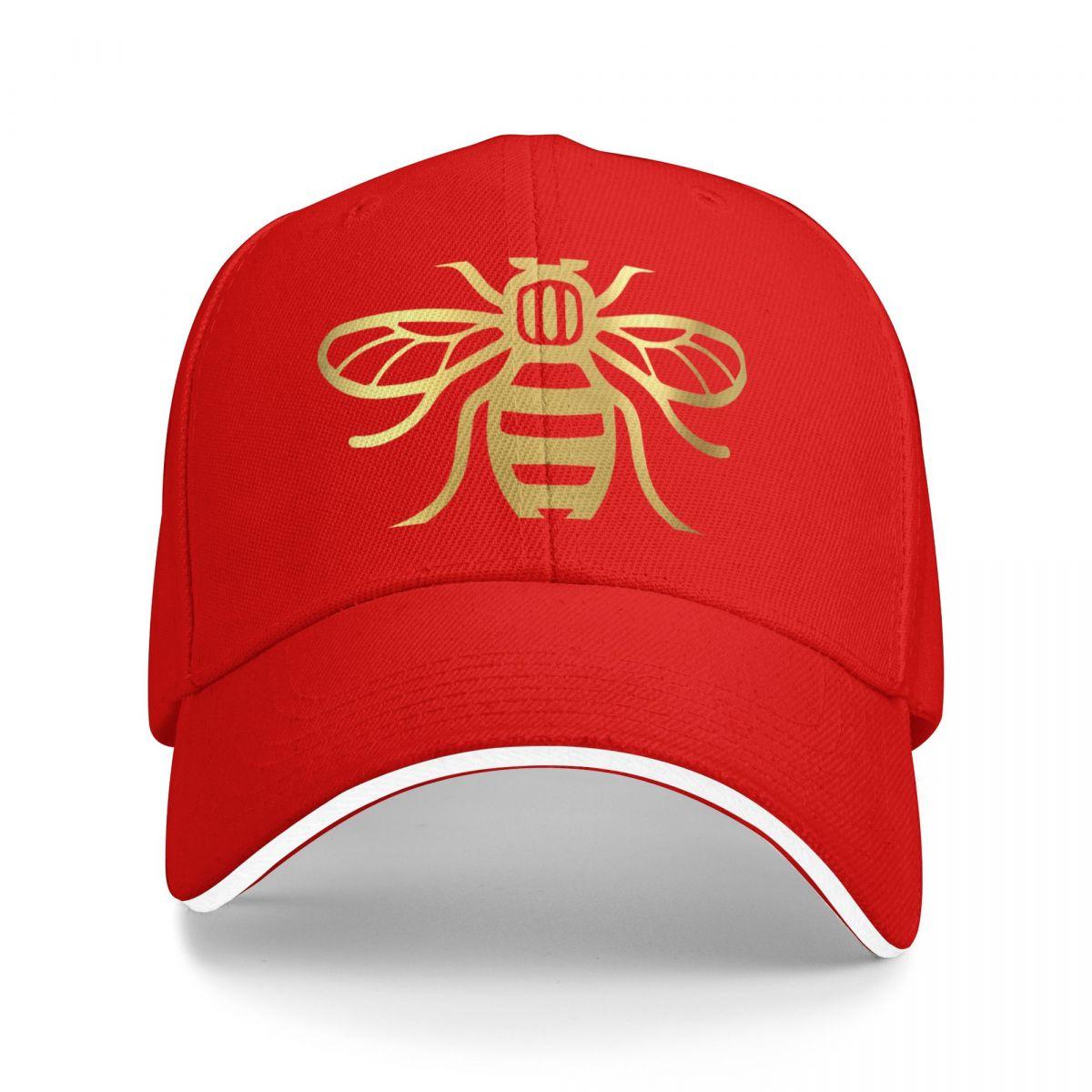 

MANCHESTER Bee Gold Baseball Cap golf hat genuine Trucker hard Mens Hats Womens