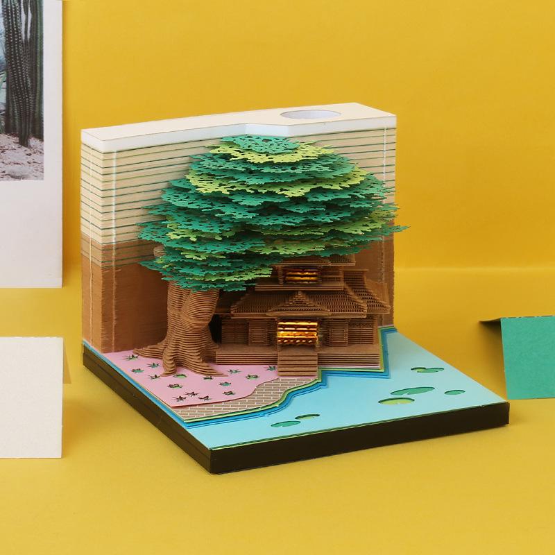 2026 3D Skulpturaler Haftnotizenkalender: Kreative Blumenrispen & Personalisierbare Ziergeschenke