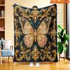 1pc 1pcs Elegant Butterfly Print Blanket Suitable for All Seasons, Soft Flannel Throw Bedspread with Multicolor Butterfly Patterns, Machine Washable B