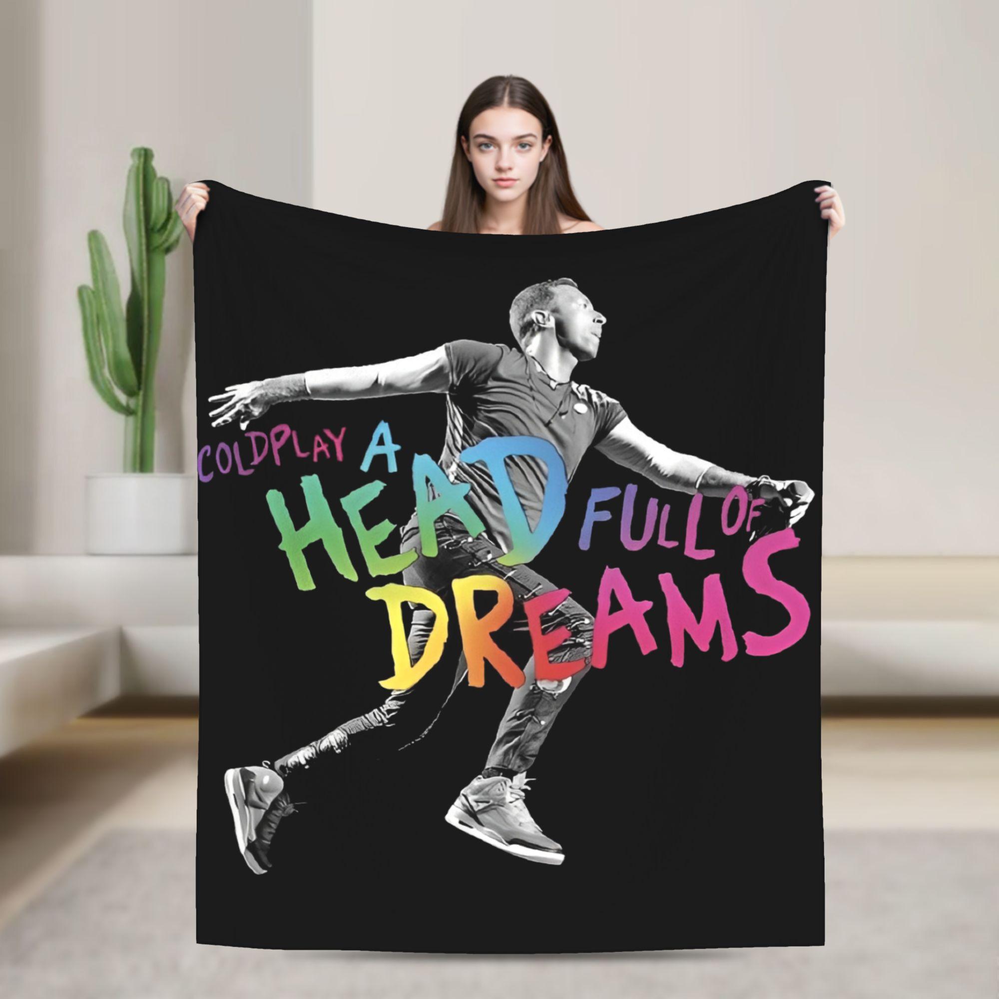 

Плед Coldplayed 2025 Tour Head Full of Dreams для дивана Мягкий пушистый плюшевый плед Разные размеры Покрывало Всесезонный 75x90cm