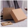 13x13x5.5cm Brown Kraft Paper Covered Cardboard Box Cardboard Travel Ring Necklace Earring Packaging Organizer Boxes  Black Men's Belt Packaging Box